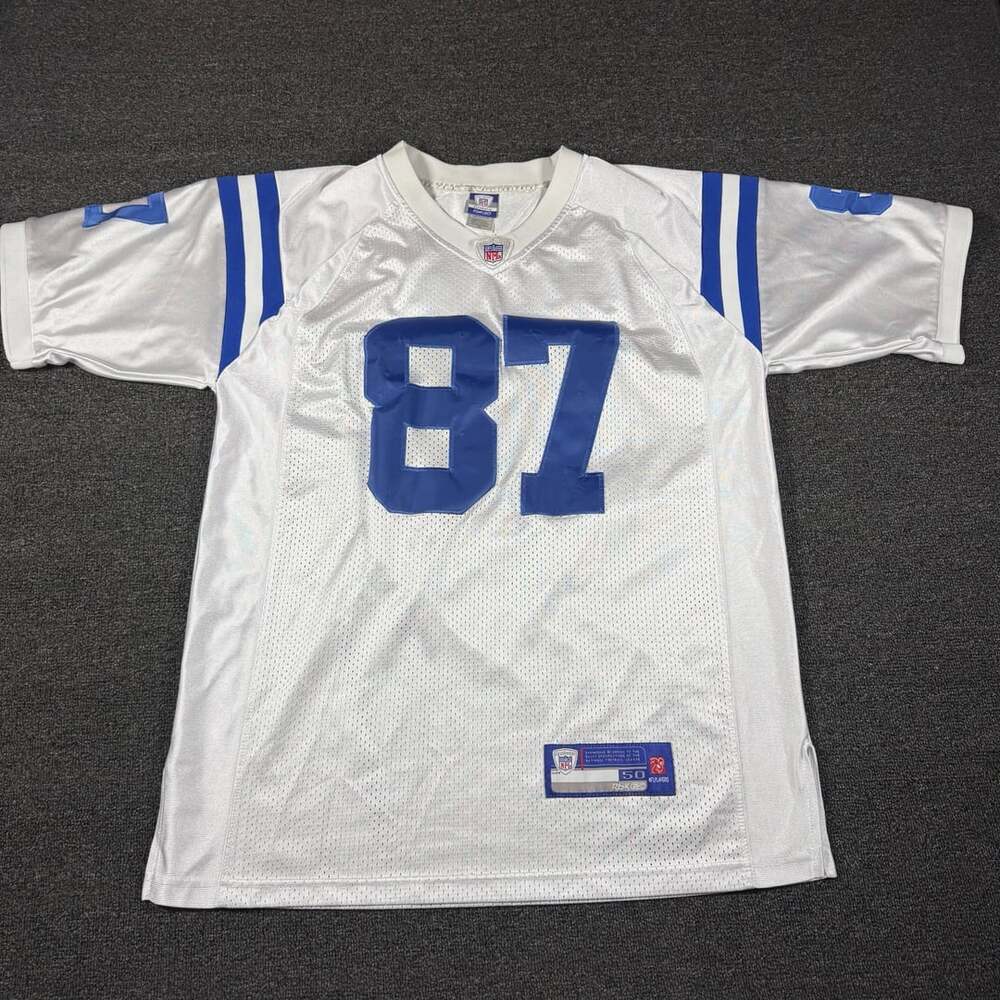 Reebok Indianapolis Colts Reggie Wayne 87 Size 50 White Jersey